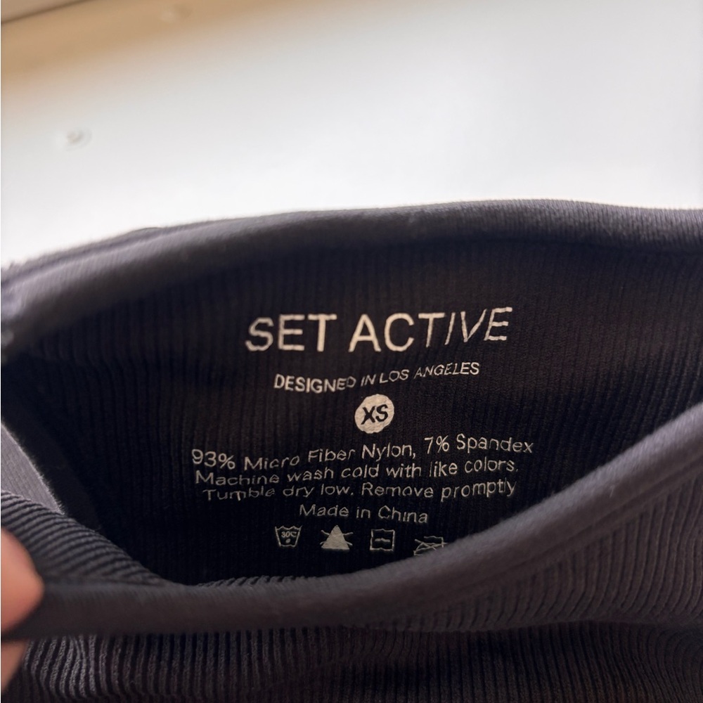SET Active Seamless Rib Activewear Set (Bra & Shorts) - Picture 6 of 7